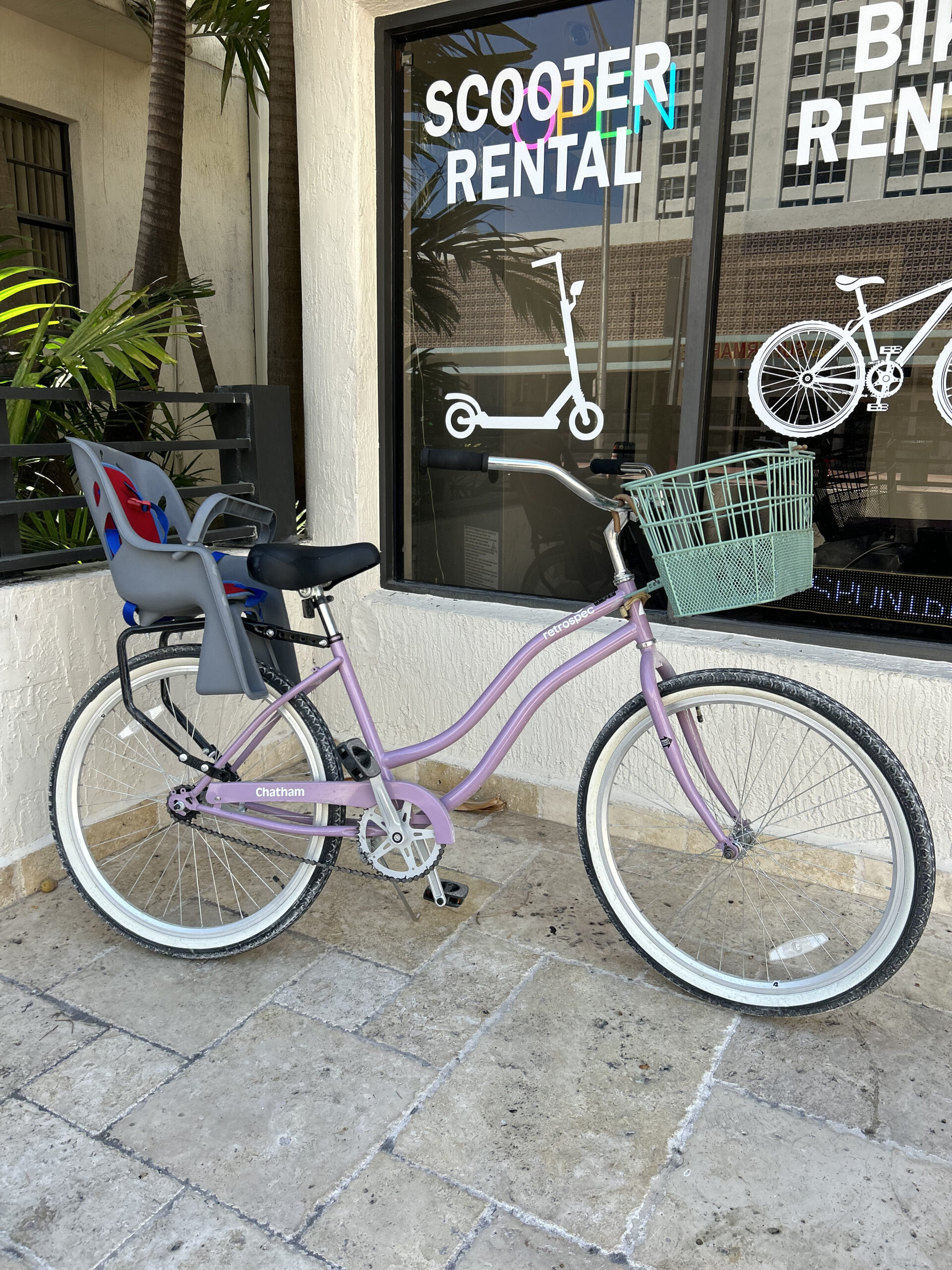 Bike with baby seat